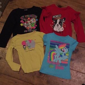 COPY - 4 Girls Tops, Pony Tee, Animal Sweatshirt, Size 5T
